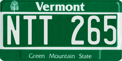 VT license plate NTT265