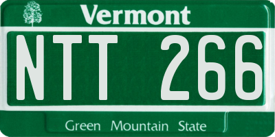 VT license plate NTT266