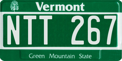 VT license plate NTT267