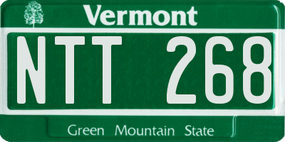 VT license plate NTT268