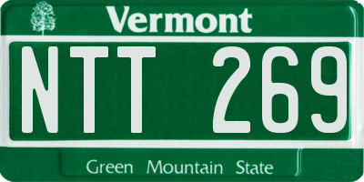 VT license plate NTT269