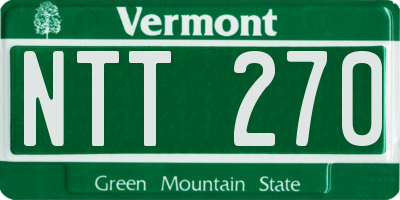 VT license plate NTT270