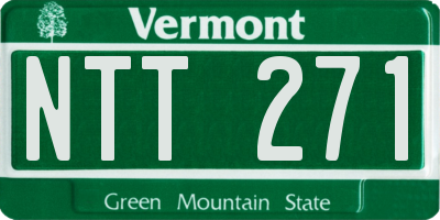VT license plate NTT271