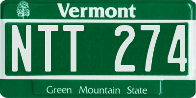 VT license plate NTT274