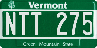 VT license plate NTT275