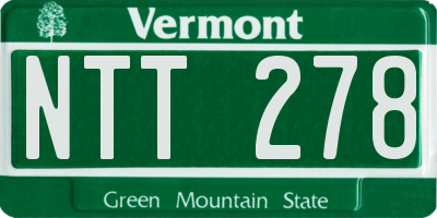 VT license plate NTT278