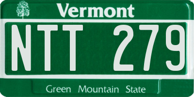 VT license plate NTT279