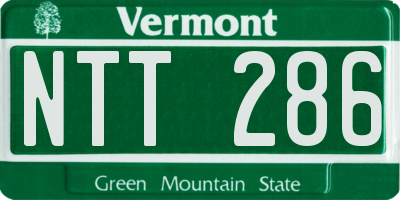 VT license plate NTT286