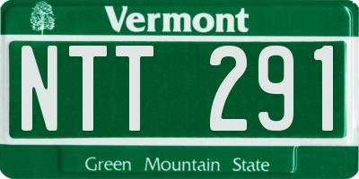 VT license plate NTT291