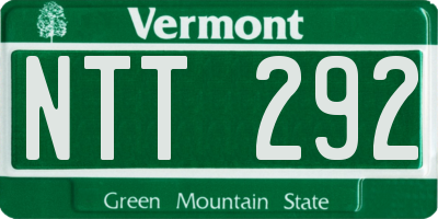 VT license plate NTT292