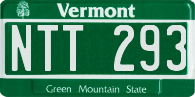 VT license plate NTT293