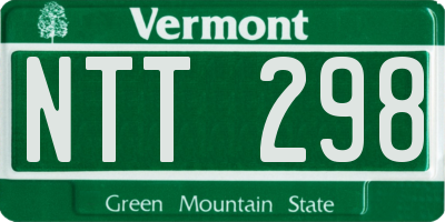 VT license plate NTT298