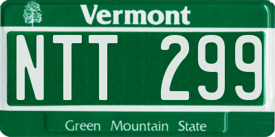VT license plate NTT299