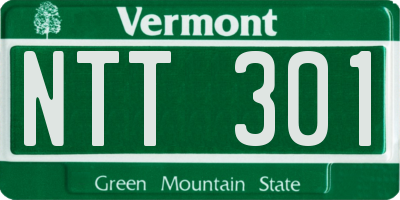 VT license plate NTT301