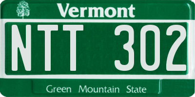 VT license plate NTT302