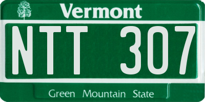 VT license plate NTT307