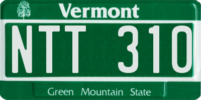 VT license plate NTT310
