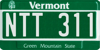 VT license plate NTT311