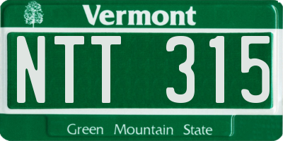 VT license plate NTT315