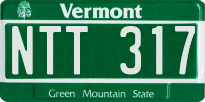 VT license plate NTT317