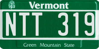 VT license plate NTT319