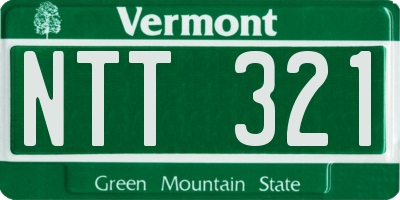 VT license plate NTT321
