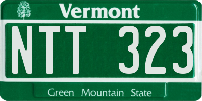 VT license plate NTT323