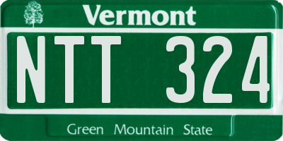 VT license plate NTT324