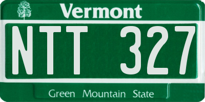VT license plate NTT327