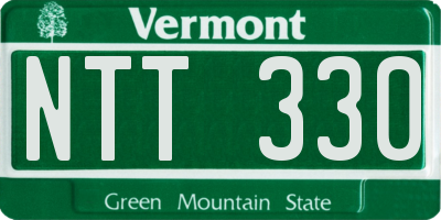 VT license plate NTT330