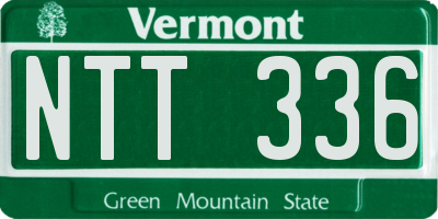 VT license plate NTT336