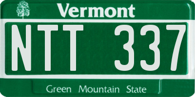 VT license plate NTT337