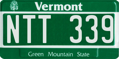 VT license plate NTT339