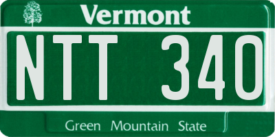 VT license plate NTT340