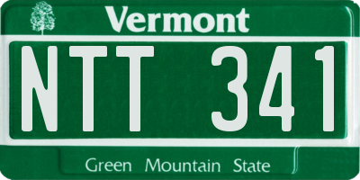 VT license plate NTT341