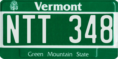 VT license plate NTT348