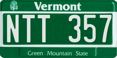 VT license plate NTT357