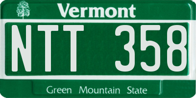VT license plate NTT358