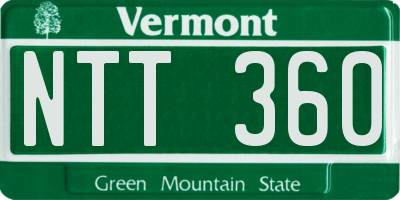VT license plate NTT360
