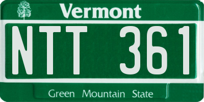 VT license plate NTT361