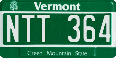 VT license plate NTT364