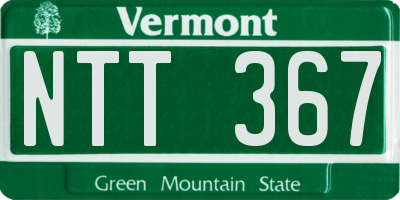 VT license plate NTT367