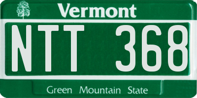 VT license plate NTT368