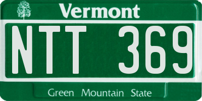 VT license plate NTT369