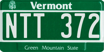 VT license plate NTT372