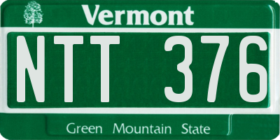VT license plate NTT376