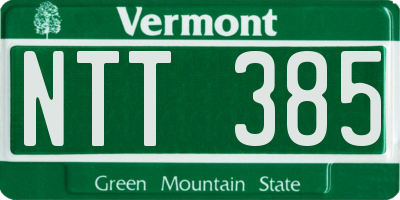 VT license plate NTT385