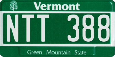 VT license plate NTT388