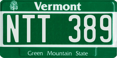 VT license plate NTT389