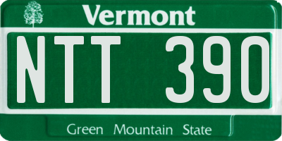 VT license plate NTT390